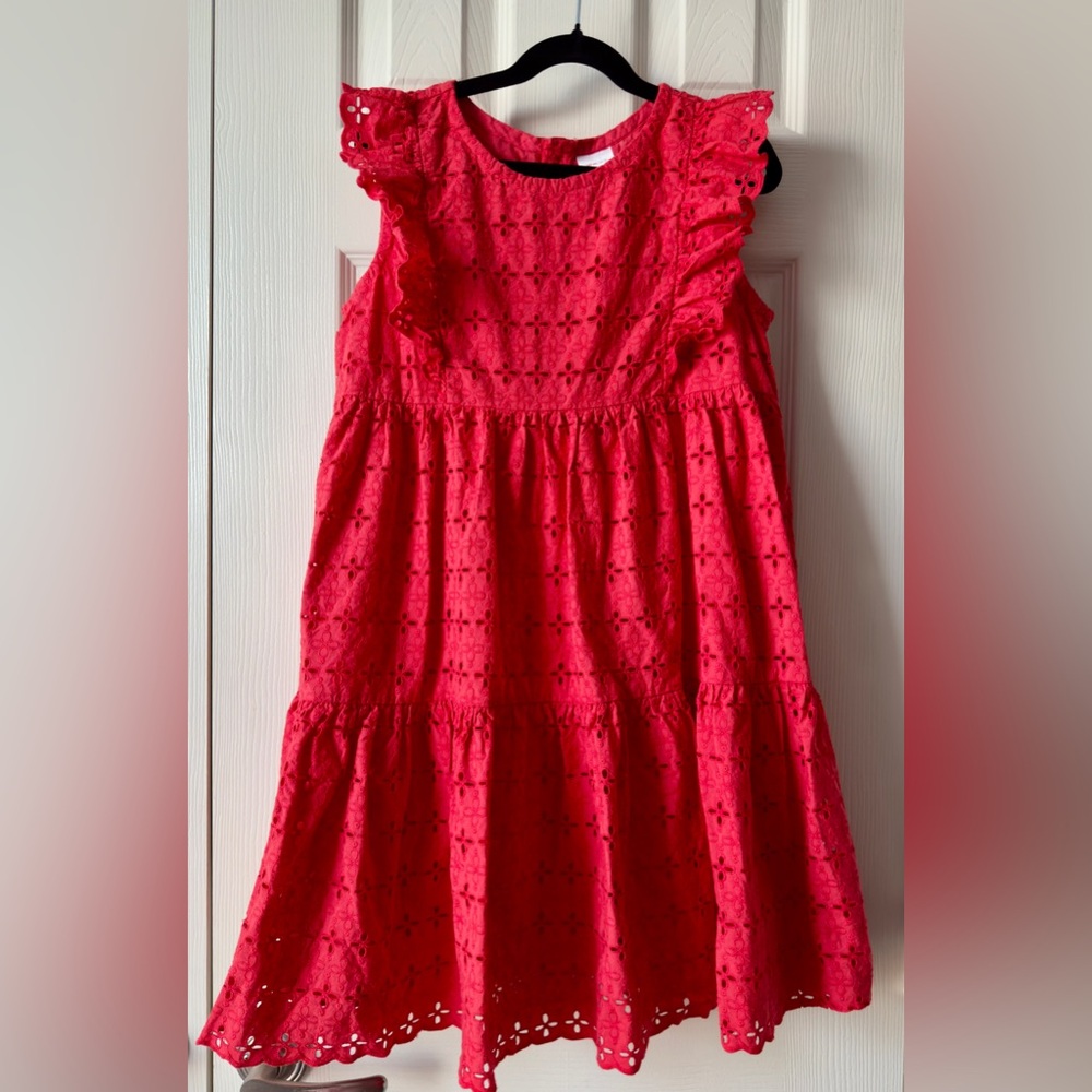 Hanna Andersson Tomato Red Eyelet Dress